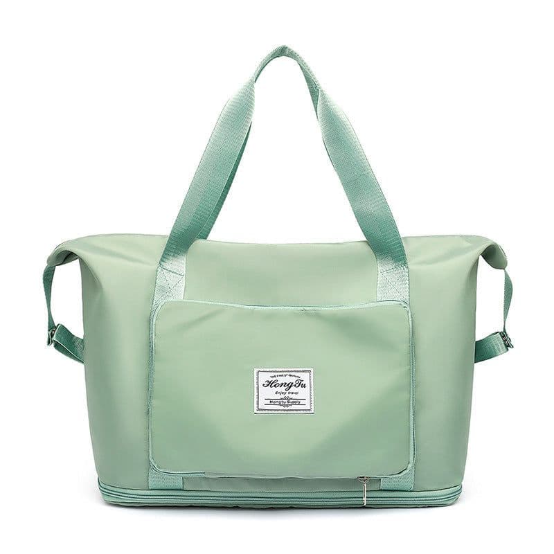 image-2021 new folding travel trolley bag dry and wet separation sports yoga gym bag outdoor travel storage bag