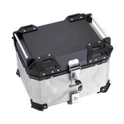 image-VEVOR Motorcycle Top Case, Universal Aluminum Alloy Motorbike Tail Box with Leather Lining, 45L Waterproof Detachable Motorcycle Top Box with Lock & Back Cushion, Fit for 99% of Motorcycle Frames