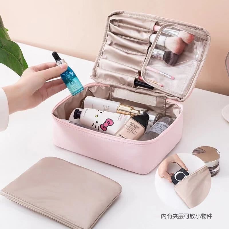 image-Travel portable cosmetic bag, simple large-capacity cosmetic storage bag, student cosmetic bag, female carry-on size