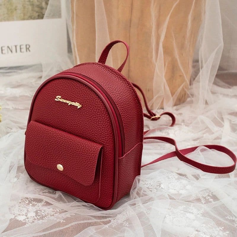 image-Women's backpack 2019 new small fresh and cute letter logo backpack multi-functional one-shoulder diagonal small bag fashion