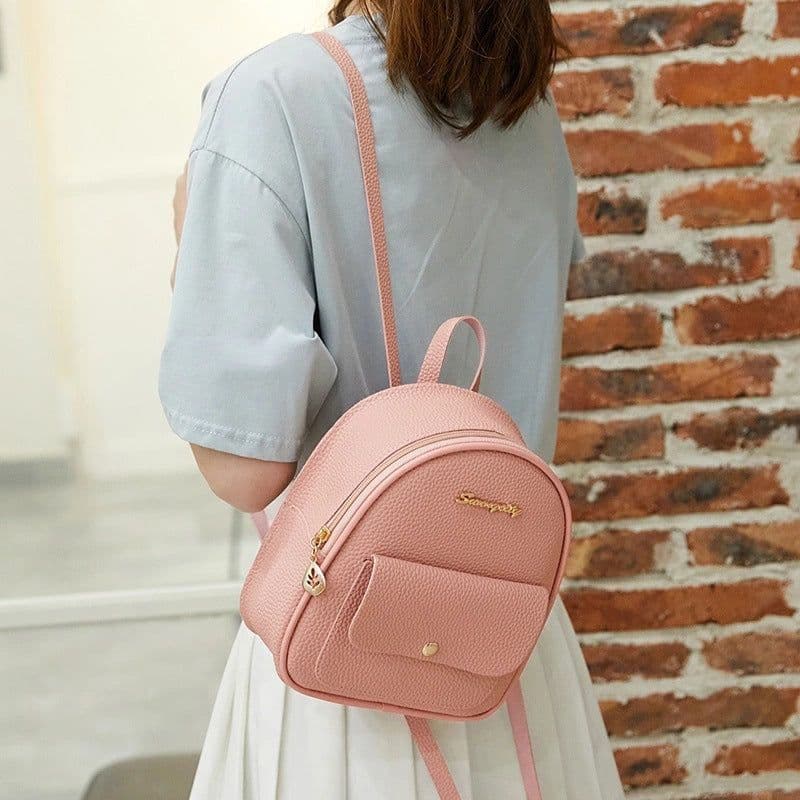 image-Women's backpack 2019 new small fresh and cute letter logo backpack multi-functional one-shoulder diagonal small bag fashion
