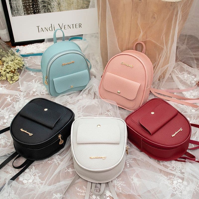 image-Women's backpack 2019 new small fresh and cute letter logo backpack multi-functional one-shoulder diagonal small bag fashion