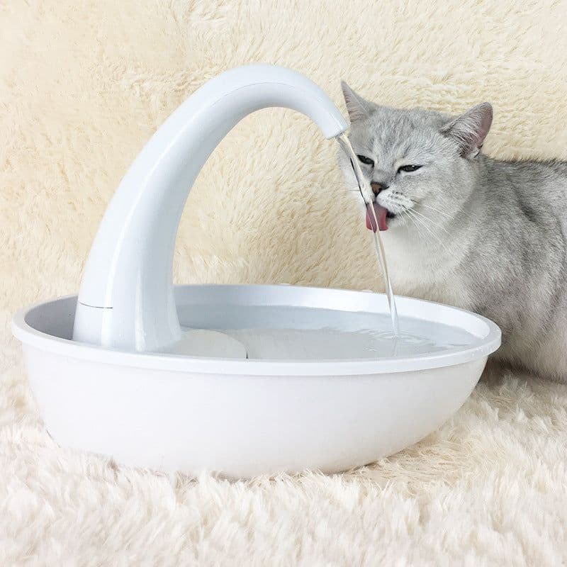 image-Pioneer Pet Swan pet water dispenser cat feeding water flowing fountain cat water dispenser automatic circulation