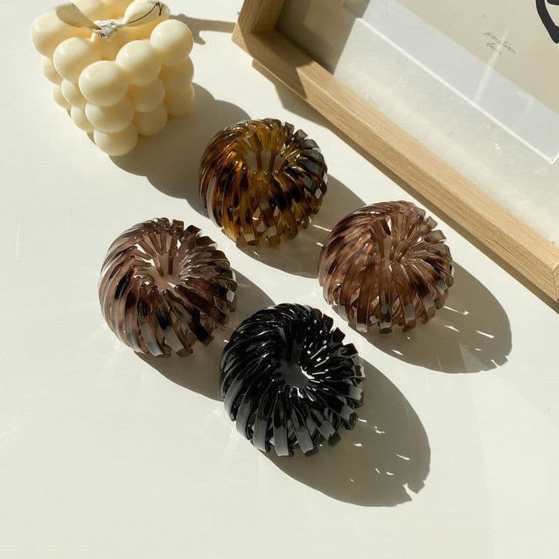 image-Duowei jewelry Korean ins simple headdress European and American bird's nest hairpin ball hairpin ponytail buckle plate hair ring
