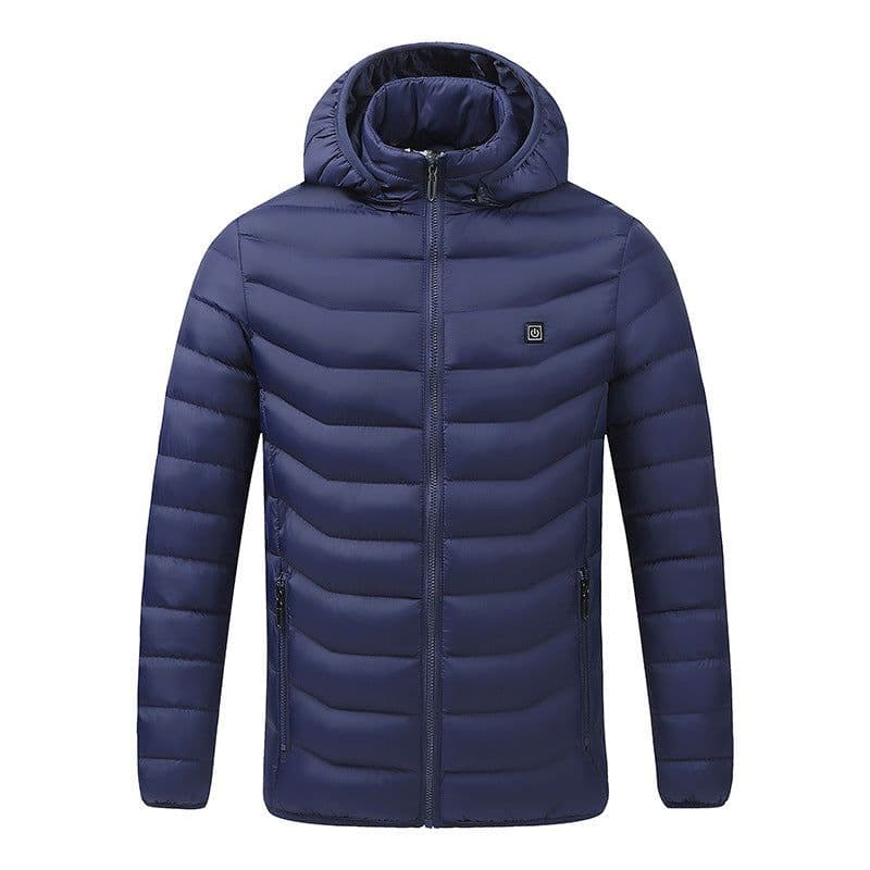 image-Heating cotton-padded clothes men's USB charging smart electric heating clothes to keep warm cotton-containing hooded jacket cross-border hot-selling cotton-padded clothes