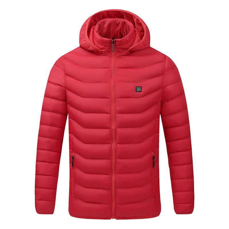 image-Heating cotton-padded clothes men's USB charging smart electric heating clothes to keep warm cotton-containing hooded jacket cross-border hot-selling cotton-padded clothes