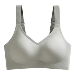 image-Seamless underwear women's thin summer big breasts show small chest no steel ring bra beauty vest sports large size bra