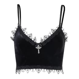 image-23634a dark Korean velvet small sling new beautiful back summer lace wrap chest vest underwear female tube top