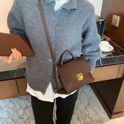 image-Handbag bag female 2020 new trendy autumn and winter messenger bag simple tote bag female large capacity female bag single shoulder big bag