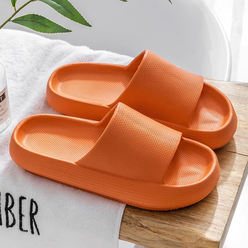 image-2021 new thick-soled sandals and slippers to increase the sense of stepping on shit, summer home bathroom bathing household female couple male non-slip