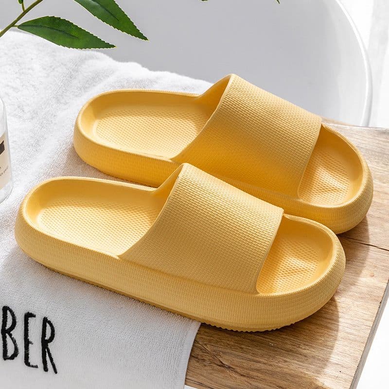image-2021 new thick-soled sandals and slippers to increase the sense of stepping on shit, summer home bathroom bathing household female couple male non-slip