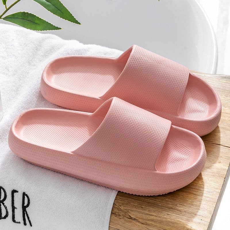 image-2021 new thick-soled sandals and slippers to increase the sense of stepping on shit, summer home bathroom bathing household female couple male non-slip