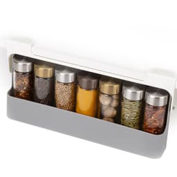 image-Home Kitchen Self-adhesive Wall-mounted Under-Shelf Spice Organizer Spice Bottle Storage Rack Kitchen Supplies Storage In Stock