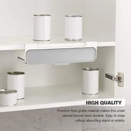 image-Home Kitchen Self-adhesive Wall-mounted Under-Shelf Spice Organizer Spice Bottle Storage Rack Kitchen Supplies Storage In Stock