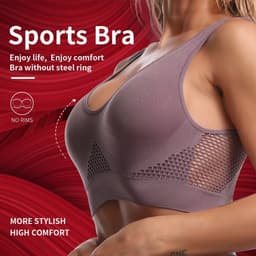 image-sport bra mesh hollow vent sports bra cross-border large size yoga running fitness sports underwear