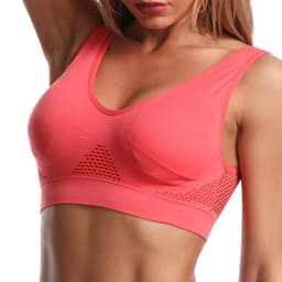 image-sport bra mesh hollow vent sports bra cross-border large size yoga running fitness sports underwear
