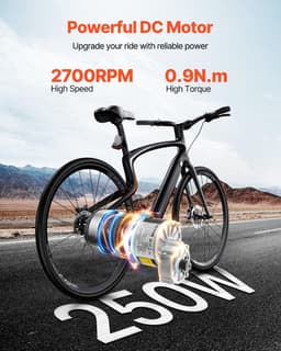 image-VEVOR 250W Electric Powerful DC Motor Kit - 24V 2700rpm Brushed Motor with Upgraded Speed Controller, Throttle Grip Kit for Go Karts E-Bike Motorcycle Scooter