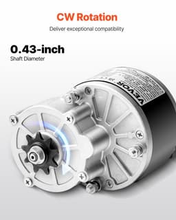 image-VEVOR 250W Electric Powerful DC Motor Kit - 24V 2700rpm Brushed Motor with Upgraded Speed Controller, Throttle Grip Kit for Go Karts E-Bike Motorcycle Scooter