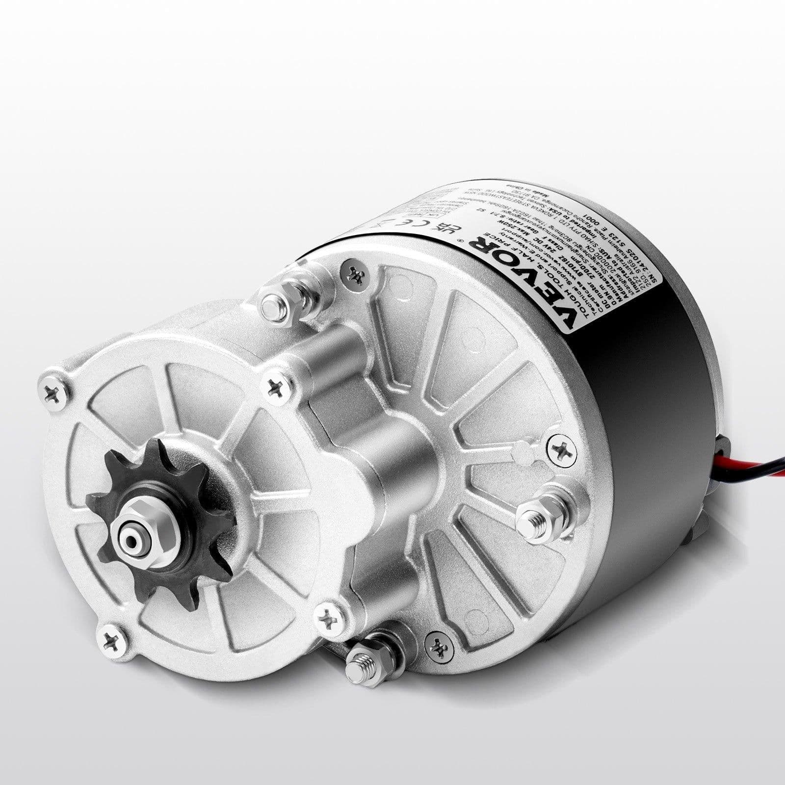 image-VEVOR 250W Electric Powerful DC Motor Kit - 24V 2700rpm Brushed Motor with Upgraded Speed Controller, Throttle Grip Kit for Go Karts E-Bike Motorcycle Scooter
