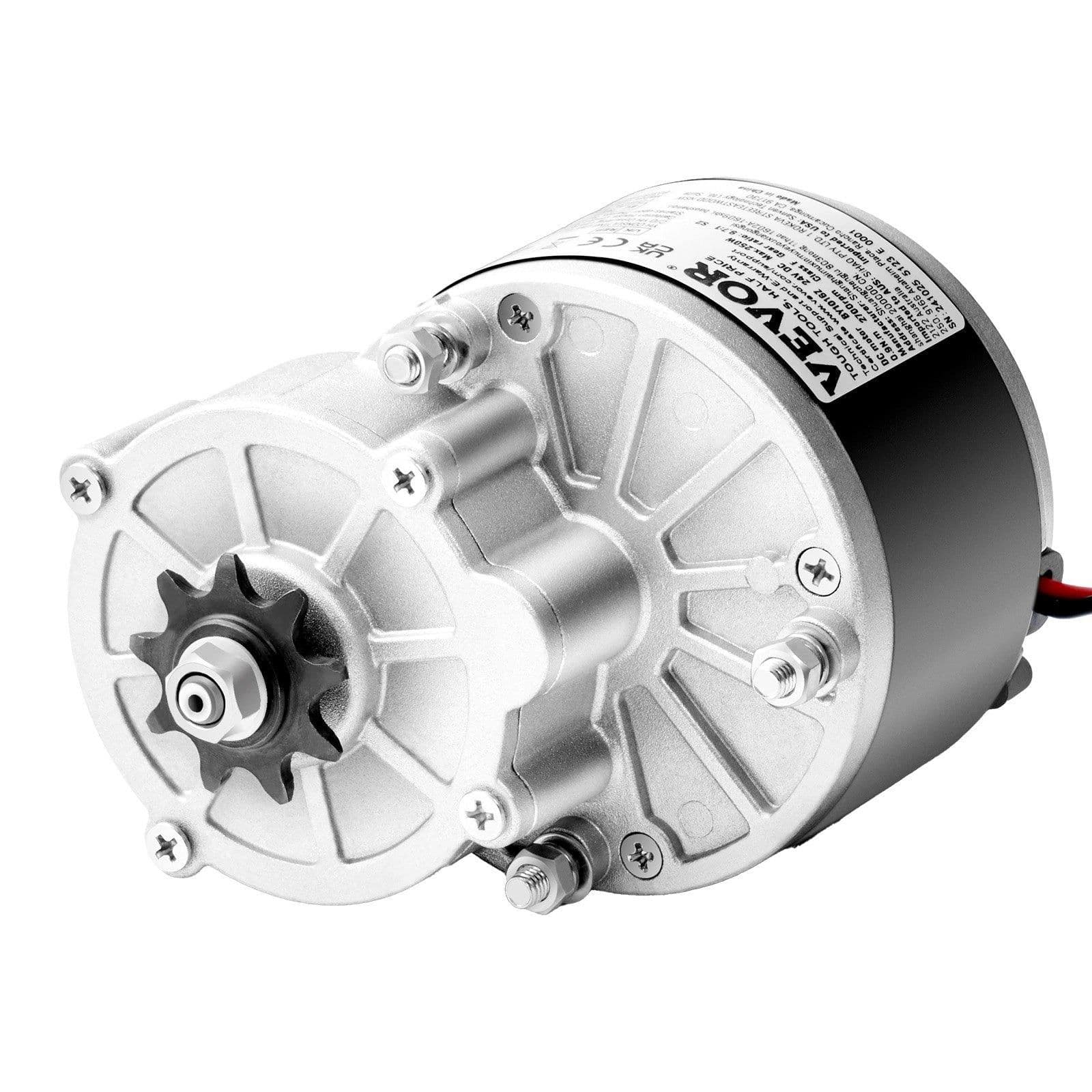 image-VEVOR 250W Electric Powerful DC Motor Kit - 24V 2700rpm Brushed Motor with Upgraded Speed Controller, Throttle Grip Kit for Go Karts E-Bike Motorcycle Scooter