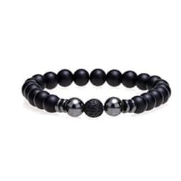 image-Cross-border explosive accessories 8mm frosted black volcanic stone amber stone weathered stone female energy yoga bracelet wholesale