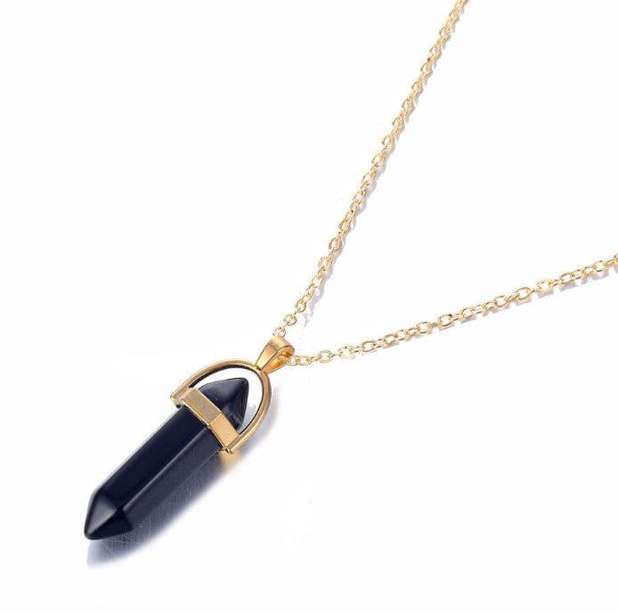 image-AliExpress Personalized Short Bullet, Crystal Stone Pendant Clavicle Necklace