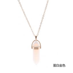 image-AliExpress Personalized Short Bullet, Crystal Stone Pendant Clavicle Necklace