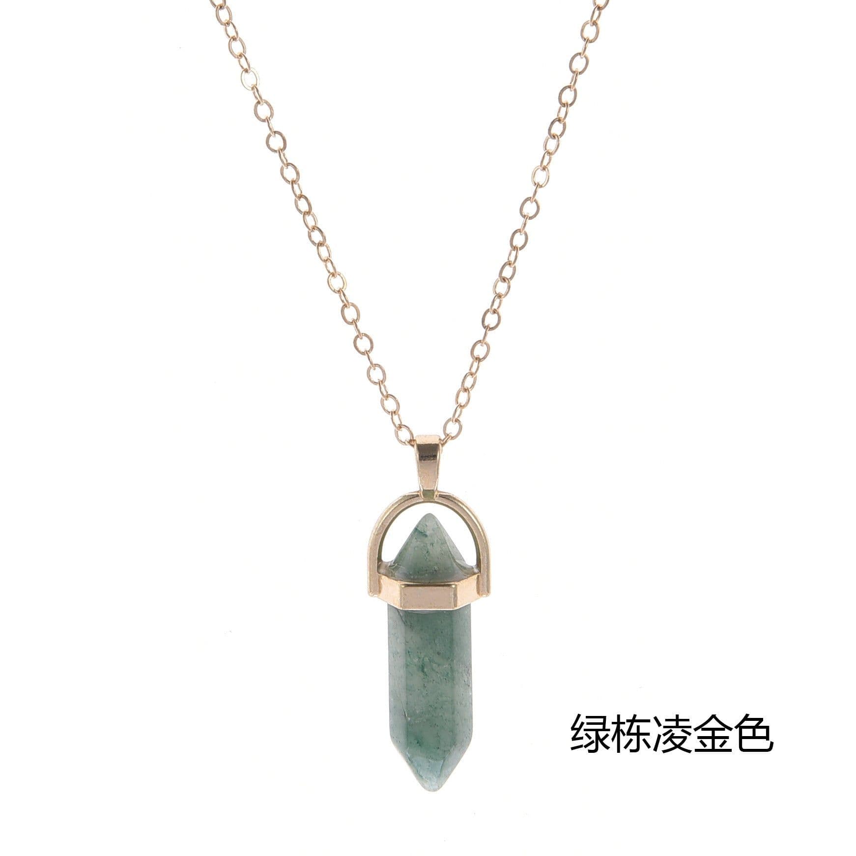 image-AliExpress Personalized Short Bullet, Crystal Stone Pendant Clavicle Necklace