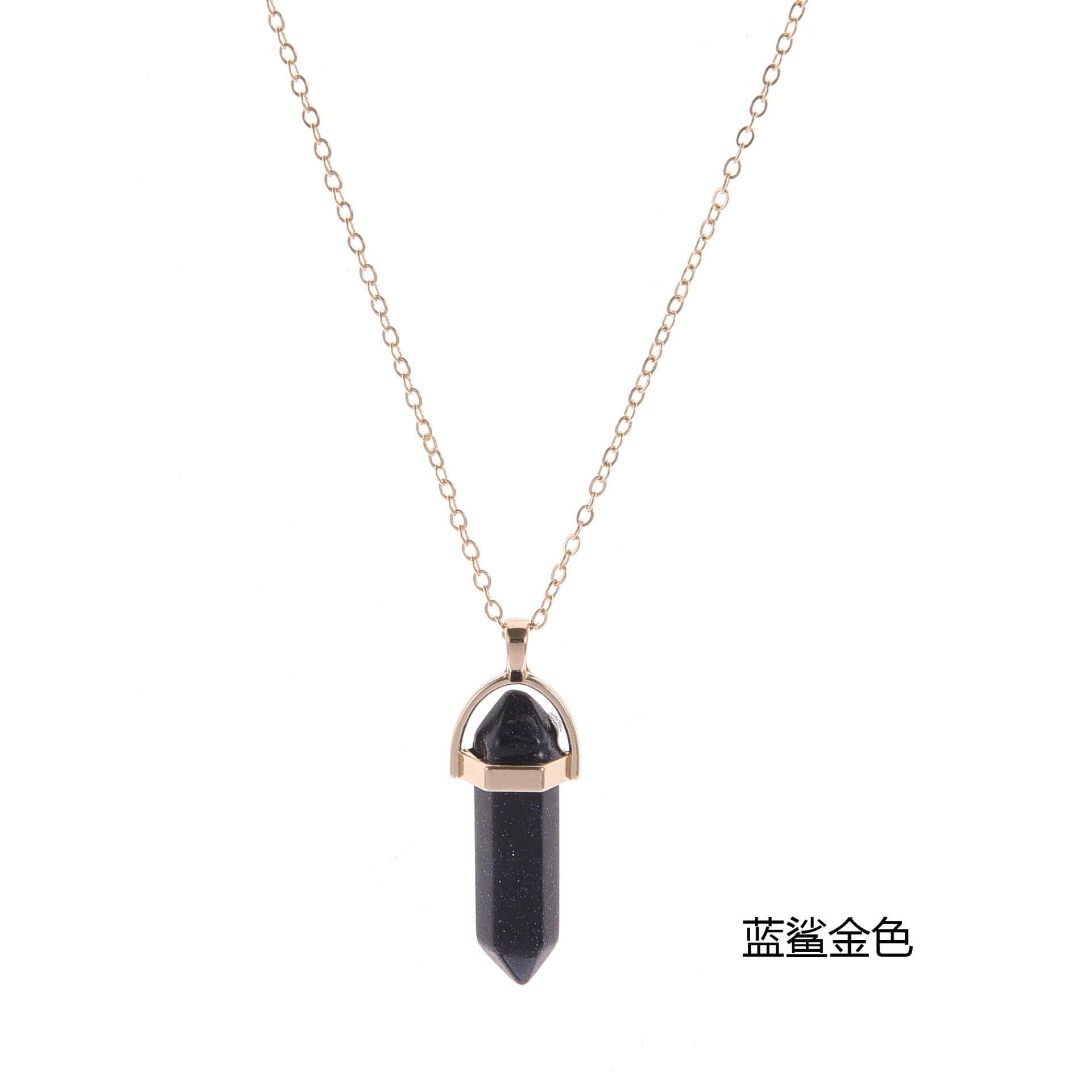 image-AliExpress Personalized Short Bullet, Crystal Stone Pendant Clavicle Necklace