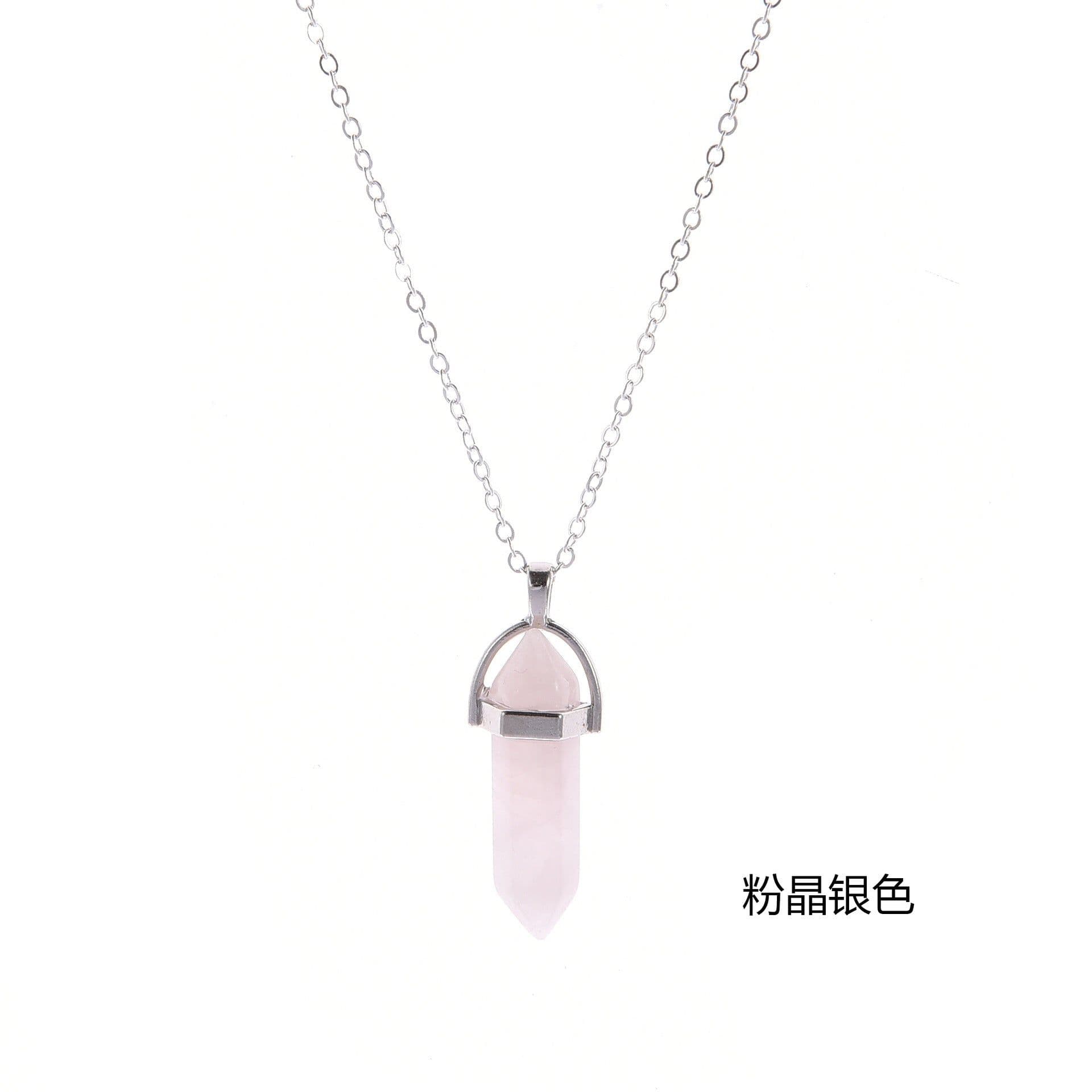 image-AliExpress Personalized Short Bullet, Crystal Stone Pendant Clavicle Necklace