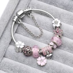 image-European and American new Panjia bracelet female handicraft bubble glass beads Dora retro DIY bracelet spot wholesale