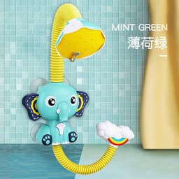 image-Baby bath toys, baby children's bathroom playing in water, swimming toys, electric elephant shower nozzle angle can be adjusted