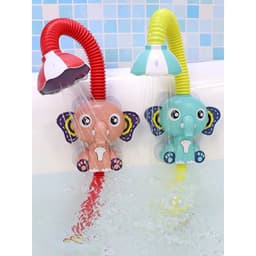 image-Baby bath toys, baby children's bathroom playing in water, swimming toys, electric elephant shower nozzle angle can be adjusted
