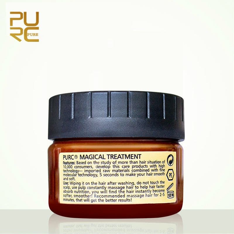 image-PURC Deep Repair Hair Mask Nutrition Soft Conditioner Free Steam Cleansing Hair Blemish Hot Dyeing Oil
