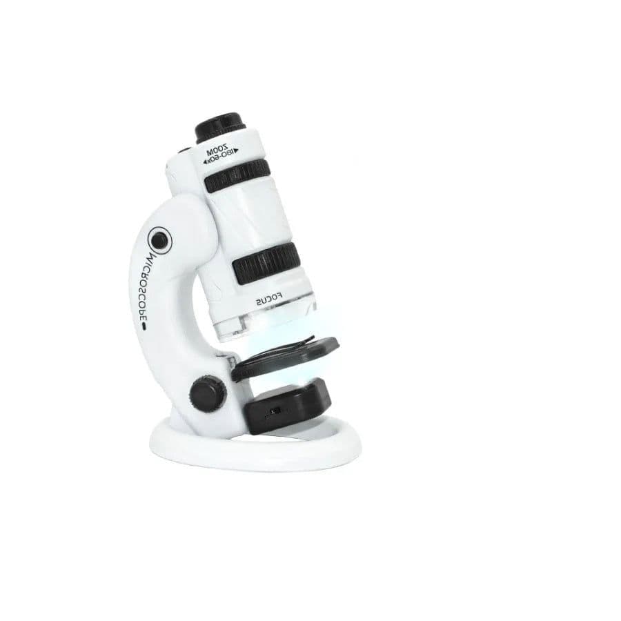 image-Kid Science Experiment Pocket Microscope Toy Kit 60-120x Educational Mini Handheld Microscope With Light Children Toys Gift