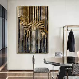 image-Golden animal abstract art painting living room bedroom decoration painting support foreign trade customization