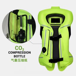 image-Airbag clothing ring Qiu new second-generation safety vest protective vest anti-fall wear-resistant motorcycle inflatable cycling suit