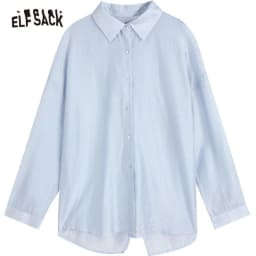 image-Solid Pure Chic Single Breasted Casual Minimalist Shirt Women,Summer