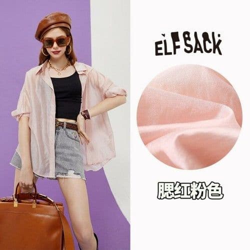 image-Solid Pure Chic Single Breasted Casual Minimalist Shirt Women,Summer