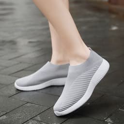 image-2020 cross-border running shoes women's shoes summer new trendy sports socks shoes 42 casual breathable mesh flying shoes large size 43