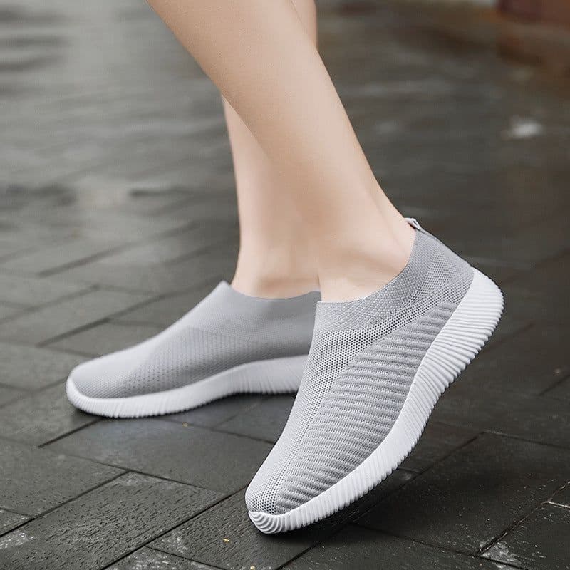 image-2020 cross-border running shoes women's shoes summer new trendy sports socks shoes 42 casual breathable mesh flying shoes large size 43