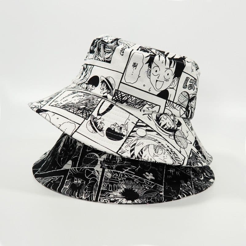 image-2021 new anime print fisherman hat Japanese men and women out leisure basin hat sun hat tide