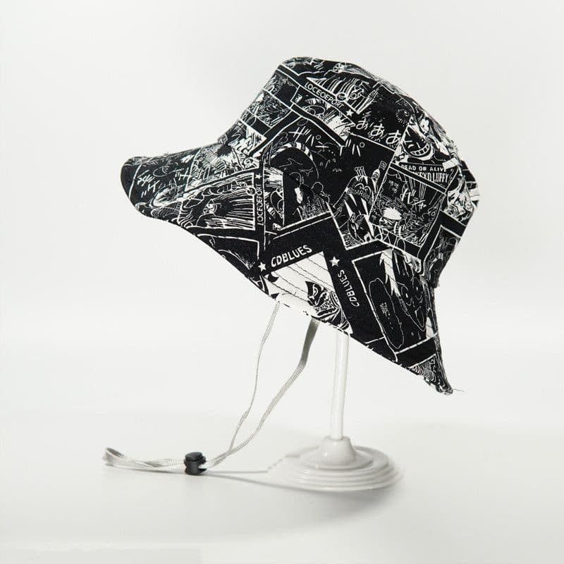 image-2021 new anime print fisherman hat Japanese men and women out leisure basin hat sun hat tide