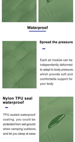 image-Camping Double Inflatable Mattress Outdoor Sleeping Pad Bed Ultralight