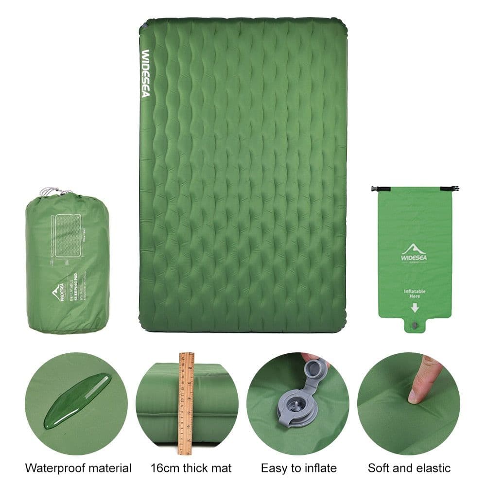 image-Camping Double Inflatable Mattress Outdoor Sleeping Pad Bed Ultralight