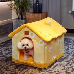 image-Dog house type winter warm small dog Teddy cat litter four seasons universal removable and washable dog house bed pet supplies