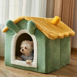 image-Dog house type winter warm small dog Teddy cat litter four seasons universal removable and washable dog house bed pet supplies