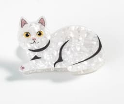 image-PAWSOME PETS NEW YORK Hand-painted Cat Large Claw Hair Clip #1 | Eco-Friendly