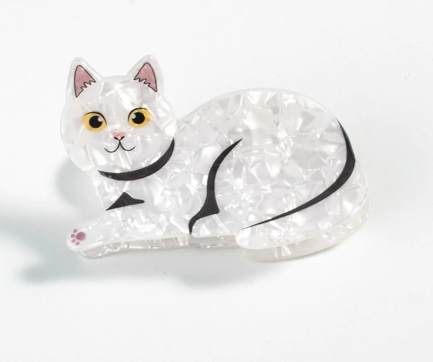 image-PAWSOME PETS NEW YORK Hand-painted Cat Large Claw Hair Clip #1 | Eco-Friendly