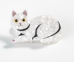 image-PAWSOME PETS NEW YORK Hand-painted Cat Large Claw Hair Clip #1 | Eco-Friendly